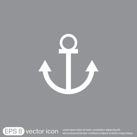 Nautical Anchor vector. anchor seafaring character. icon marine instrumentのイラスト素材