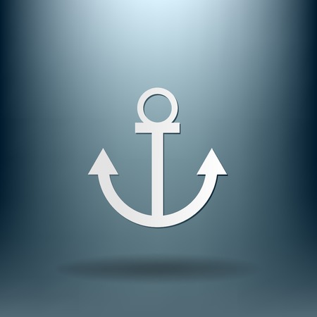 Nautical Anchor vector. anchor seafaring character. icon marine instrumentのイラスト素材