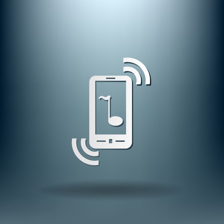 smartphone with the symbol telephone handset.のイラスト素材