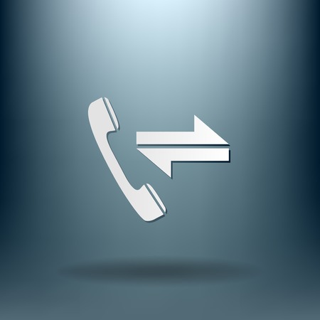 incoming and outgoing call. symbol of the incoming call. Handset ringsのイラスト素材