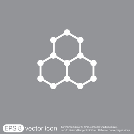 Chemical compound. Symbol chemistry. Icon scienceのイラスト素材
