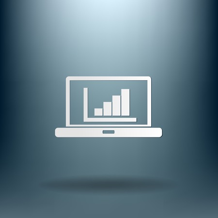 notebook with symbol diagramのイラスト素材