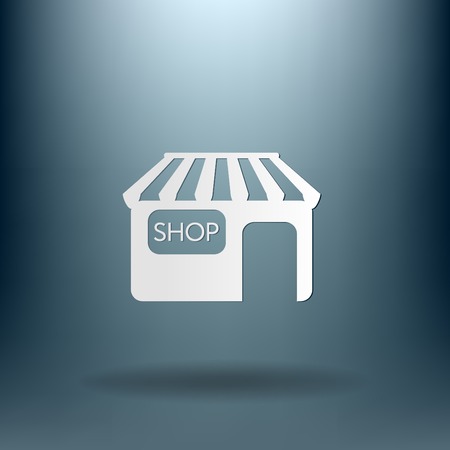 shop building sign. symbol icon store. shopping and entertainment. purchase.のイラスト素材
