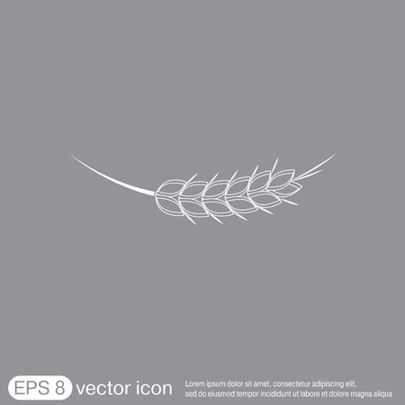 wheat spike ears iconのイラスト素材