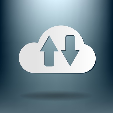 cloud download. icon download filesのイラスト素材