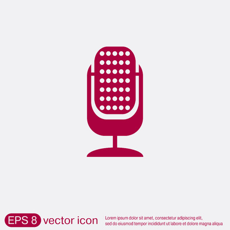 microphone sign. character singing and the music industryのイラスト素材