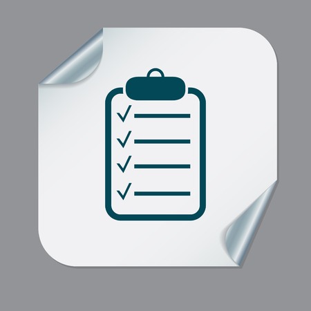 tablet sheet of paper. listのイラスト素材