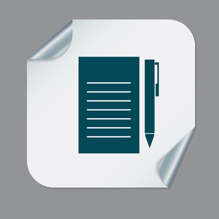 sheet of paper and penのイラスト素材