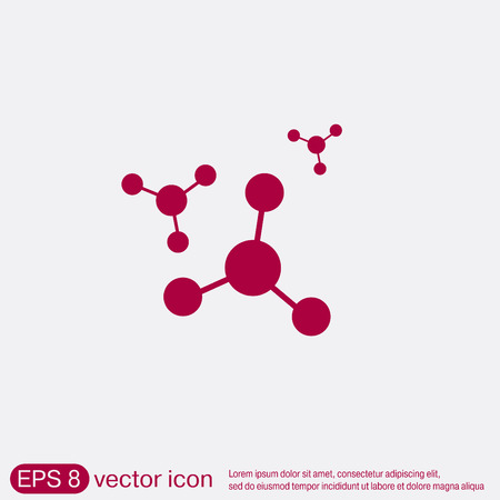 atom, molecule. the symbol of physics and chemistry. symbol icon of physics or chemistry . the study of scienceのイラスト素材
