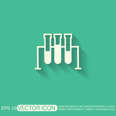 flask bulb symbol chemistry. symbol icon of medicine or chemistry . the study of scienceのイラスト素材