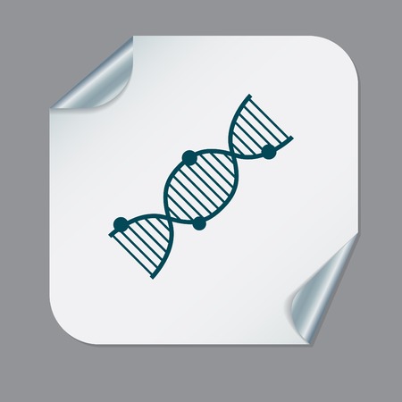 DNA helix icon. Medical Research character. Symbol of medicine. Icon Biology and Geneticsのイラスト素材