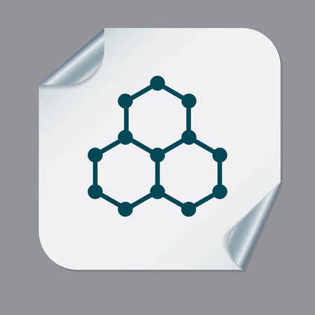 Chemical compound. Symbol chemistry. Icon scienceのイラスト素材