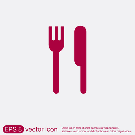 fork and knife sign. symbol lunch . cutleryのイラスト素材