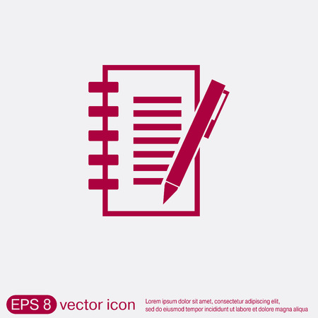 sheet of paper and penのイラスト素材