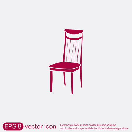 chair icon. symbol furniture. icon home interiorのイラスト素材