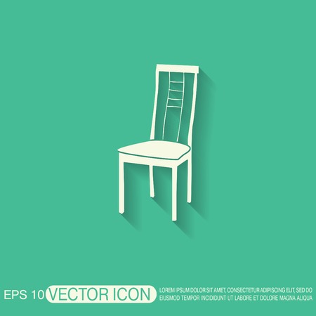 chair icon. symbol furniture. icon home interiorのイラスト素材