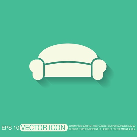 sofa icon symbol furniture. icon home interiorのイラスト素材