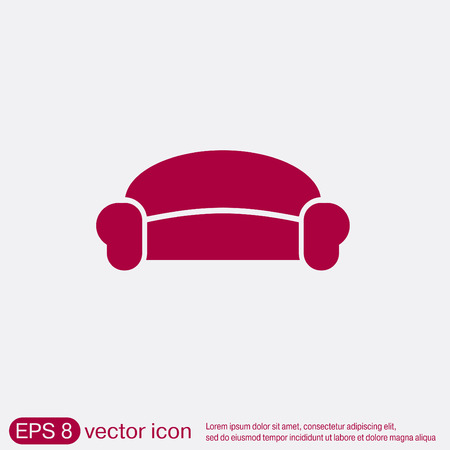 sofa icon symbol furniture. icon home interiorのイラスト素材