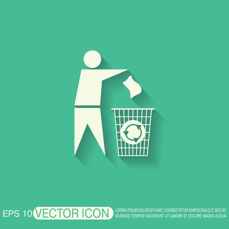 do not litter iconのイラスト素材