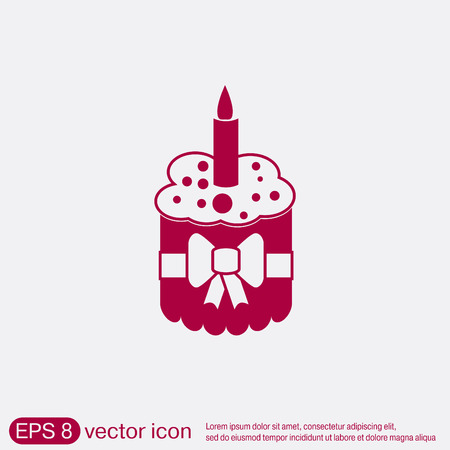 birthday cake icon. symbol of cake. Celebrating the birthday of the loaf .のイラスト素材