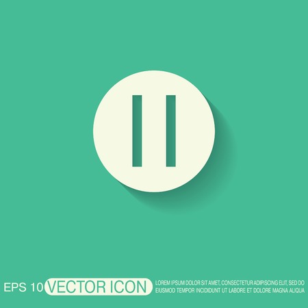 pause sign web icon on background.のイラスト素材