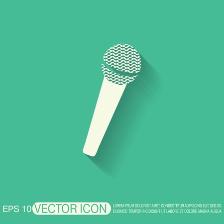 microphone sign. musical symbol singing. pop signのイラスト素材
