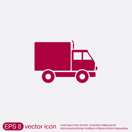 Truck. Logistic icon. Transportation symbol. symbol icon laden truck. carriage of the goods or thingsのイラスト素材