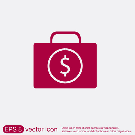 suitcase with money.のイラスト素材