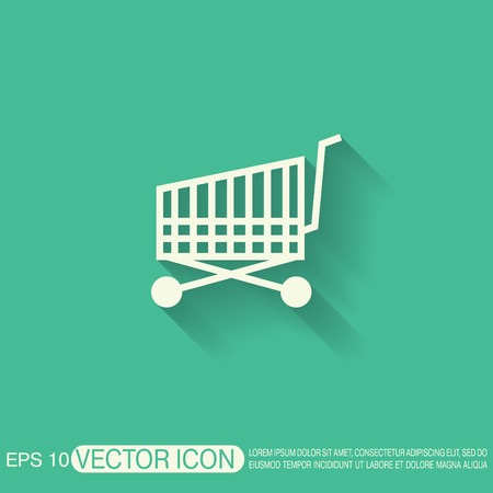 shopping cart icon. vextor illustration. cart online store, Internet shop. basket shoppingのイラスト素材