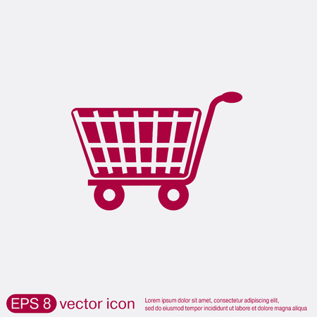 shopping cart icon. vextor illustration. cart online store, Internet shop. basket shoppingのイラスト素材