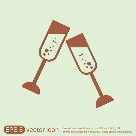 champagne glass iconのイラスト素材