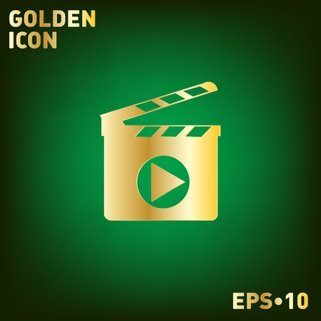 Slate Board sign. symbol of cinema.のイラスト素材