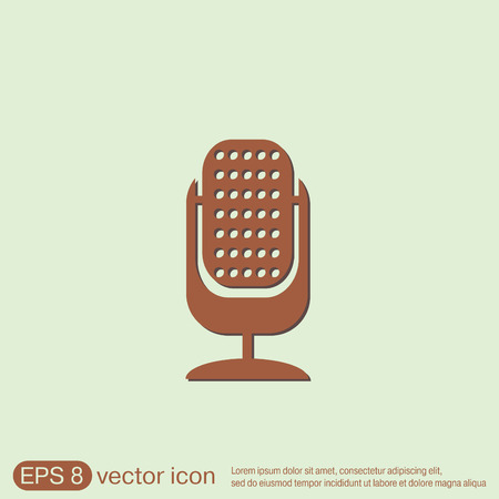 microphone sign. character singing and the music industryのイラスト素材
