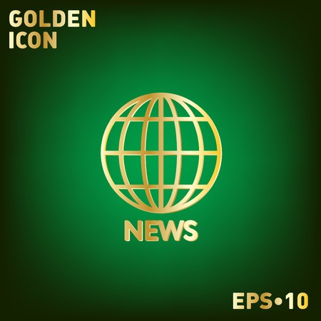 globe symbol. news. Symbol news. Icon globe planetのイラスト素材
