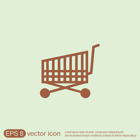 shopping cart icon. vextor illustration. cart online store, Internet shop. basket shoppingのイラスト素材