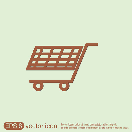 shopping cart icon. vextor illustration. cart online store, Internet shop. basket shoppingのイラスト素材