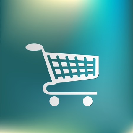 shopping cart icon. vextor illustration. cart online store, Internet shop. basket shoppingのイラスト素材