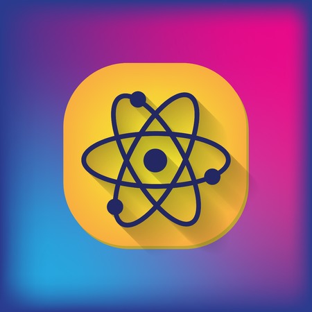 atom, molecule. the symbol of physics and chemistry. symbol icon of physics or chemistry . the study of scienceのイラスト素材