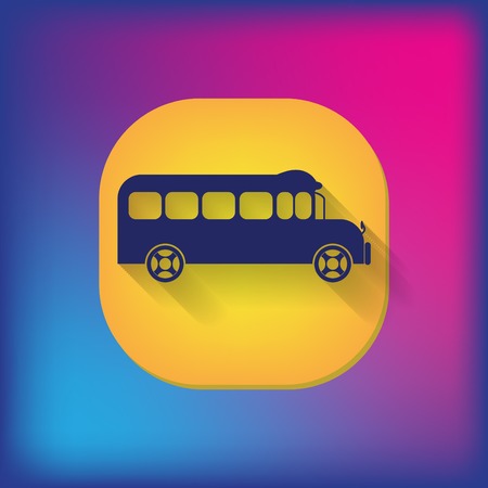 School bus. Symbol study. Icon transportのイラスト素材
