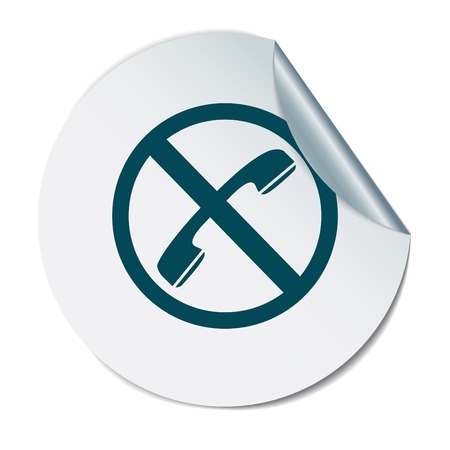forbidden to use phone. forbidding symbolのイラスト素材