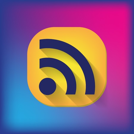 rss symbol. character news symbol.のイラスト素材