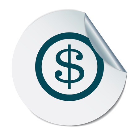 Dollar coin. symbol of moneyのイラスト素材