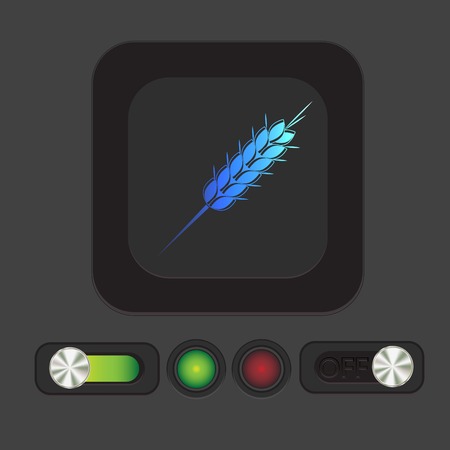 wheat spike ears iconのイラスト素材