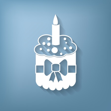 birthday cake icon. symbol of cake. Celebrating the birthday of the loaf .のイラスト素材