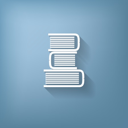 Books tower icon. Education signのイラスト素材