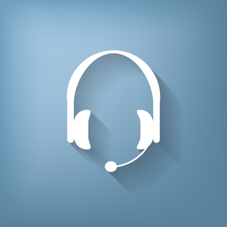 headphone icon. help sign, customer support avatarのイラスト素材