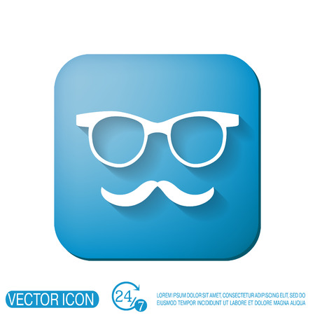 mustache and glasses. hipster icon symbolのイラスト素材