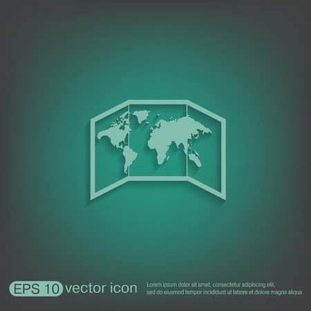 World map-countries iconのイラスト素材