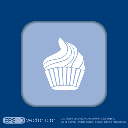 birthday cake icon. symbol of cake. Celebrating the birthday of the loaf .のイラスト素材