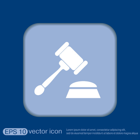 gavel. icon law. symbol of justice and judgmentのイラスト素材